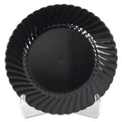 WNA Classicware Plastic Plates, 9 Inches, Black, Round, 25/pack (CW9180BK)