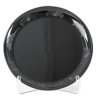 Designerware Plastic Dinnerware, Plates, 10.25" dia, Black, 10/Pack, 18 Packs/Carton (DWP10144BK)