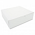 White One-Piece Non-Window Bakery Boxes, 10 x 10 x 3, White, Paper, 200/Carton (0971)