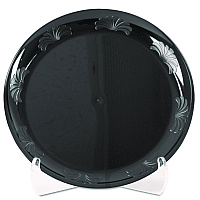 Designerware Plastic Plates, 9" dia, Black, 10/Pack, 18 Packs/Carton (DWP9180BK)