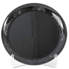 WNA Designerware Plastic Plates, 9 Inches, Black, Round, 10/pack (DWP9180BK)