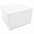 White One-Piece Non-Window Bakery Boxes, 8 x 8 x 5, White, Paper, 100/Carton (09455)