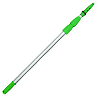 Opti-Loc Aluminum Extension Pole, 14 ft, Three Sections, Green/Silver (ED450)