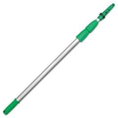 Unger Opti-Loc Aluminum Extension Pole, 14 ft, Three Sections, Green/Silver (ED450)