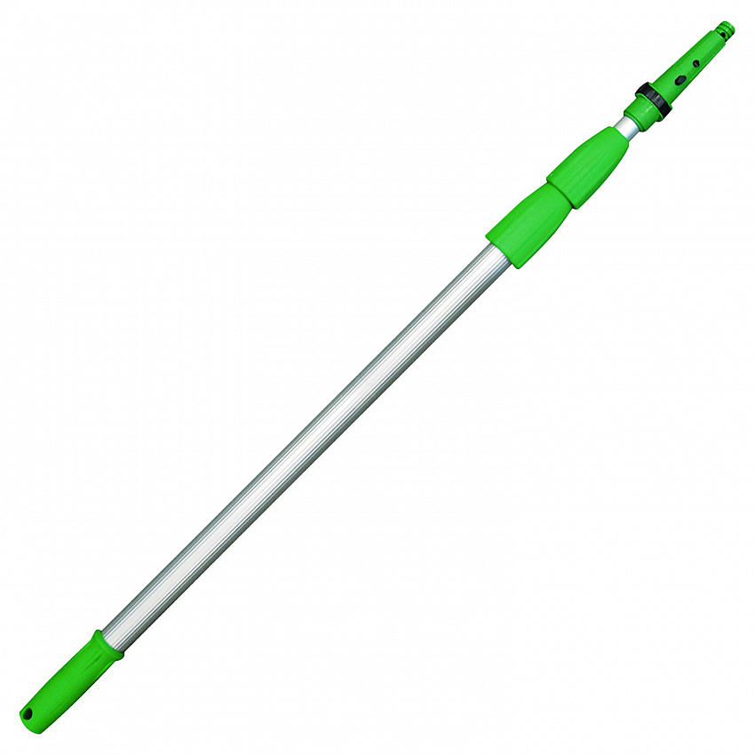 Opti-Loc Aluminum Extension Pole, 14 ft, Three Sections, Green/Silver (ED450)