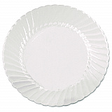 Classicware Plates, Plastic, 6" dia, Clear, 18/Bag, 10 Bags/Carton (CW6180)