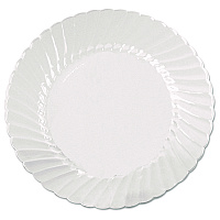 Classicware Plates, Plastic, 6" dia, Clear, 18/Bag, 10 Bags/Carton (CW6180)