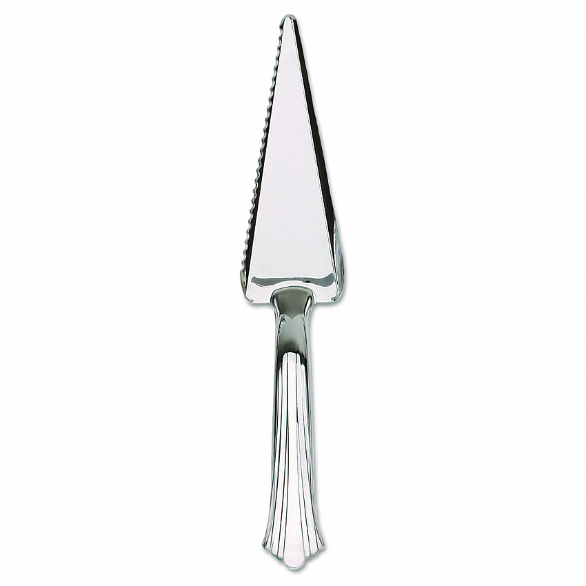 Reflections Heavyweight Plastic Cake Cutter, Silver, 40/Carton (RFCTR)