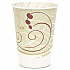 Symphony Design Wax-Coated Paper Cold Cups, ProPlanet Seal, 9 oz, White/Beige/Red, 100/Sleeve, 20 Sleeves/Carton (R9NSYM)