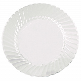 Classicware Plates, Plastic, 9" dia, Clear, 10/Bag, 18 Bags/Carton (CW9180)