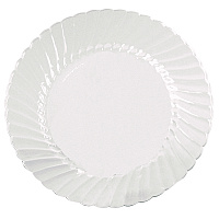 Classicware Plates, Plastic, 9" dia, Clear, 10/Bag, 18 Bags/Carton (CW9180)