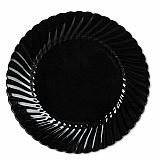 Classicware Plates, Plastic, 10.25" dia, Black, 144/Carton (CW10144BK)