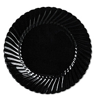 Classicware Plates, Plastic, 10.25" dia, Black, 144/Carton (CW10144BK)