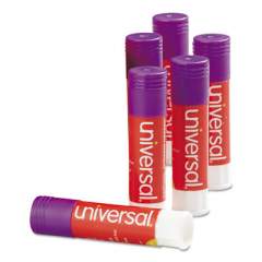 Universal Glue Stick, 0.28 oz, Applies Purple, Dries Clear, 12/Pack (74748)