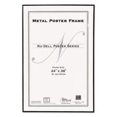 NuDell Metal Poster Frame, Plastic Face, 24 x 36, Black (31242)