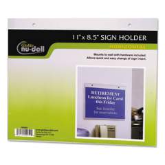 NuDell Clear Plastic Sign Holder, Wall Mount, 11 X 8 1/2 (38008Z)