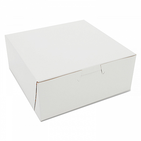 White One-Piece Non-Window Bakery Boxes, 6 x 6 x 2.5, White, Paper, 250/Carton (0901)