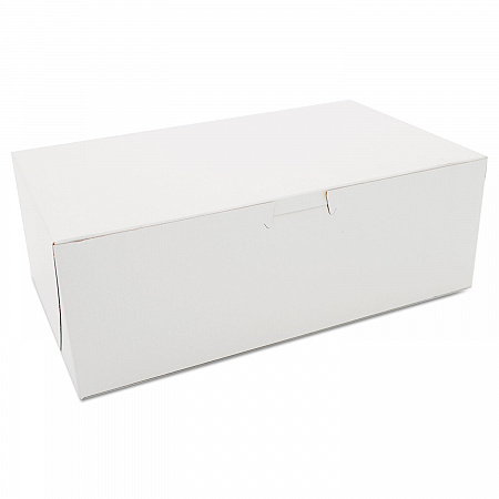 White One-Piece Non-Window Bakery Boxes, 10 x 6 x 3.5, White, Paper, 250/Bundle (1017)