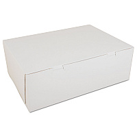 White One-Piece Non-Window Bakery Boxes, 14.5 x 10.5 x 5, White, Paper, 100/Carton (1005)