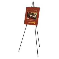 Quartet Heavy-Duty Adjustable Instant Easel Stand, 25" to 63" High, Steel, Black (27E)