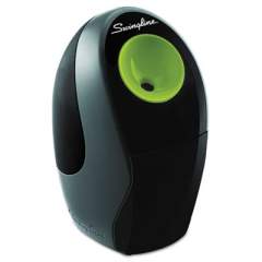 Swingline Compact Electric Pencil Sharpener, AC/Battery-Powered, 3.25 x 4.4 x 5.5, Graphite/Green (29965)
