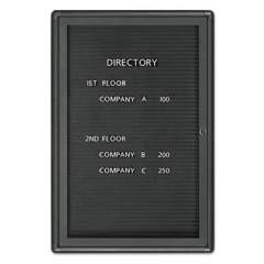 Quartet Enclosed Magnetic Directory, 24 x 36, Black Surface, Graphite Aluminum Frame (2963LM)