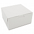 White One-Piece Non-Window Bakery Boxes, 6 x 6 x 3, White, Paper, 250/Carton (0905)