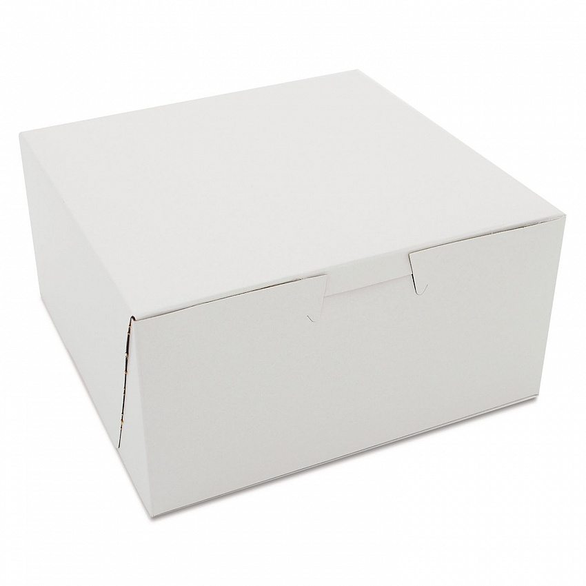 White One-Piece Non-Window Bakery Boxes, 6 x 6 x 3, White, Paper, 250/Carton (0905)
