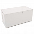 White One-Piece Non-Window Bakery Boxes, 4 x 9 x 5, White, Paper, 250/Carton (0949)