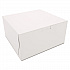 White One-Piece Non-Window Bakery Boxes, 8 x 8 x 4, White, Paper, 250/Carton (0941)
