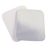 Laminated Board Lid, 7 x 5, Silver/White, Aluminum, 500/Carton (2060L)