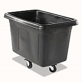 Cube Truck, 59 gal, 300 lb Capacity, Plastic, Black (4608BLA)