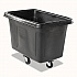 Cube Truck, 59 gal, 300 lb Capacity, Plastic, Black (4608BLA)
