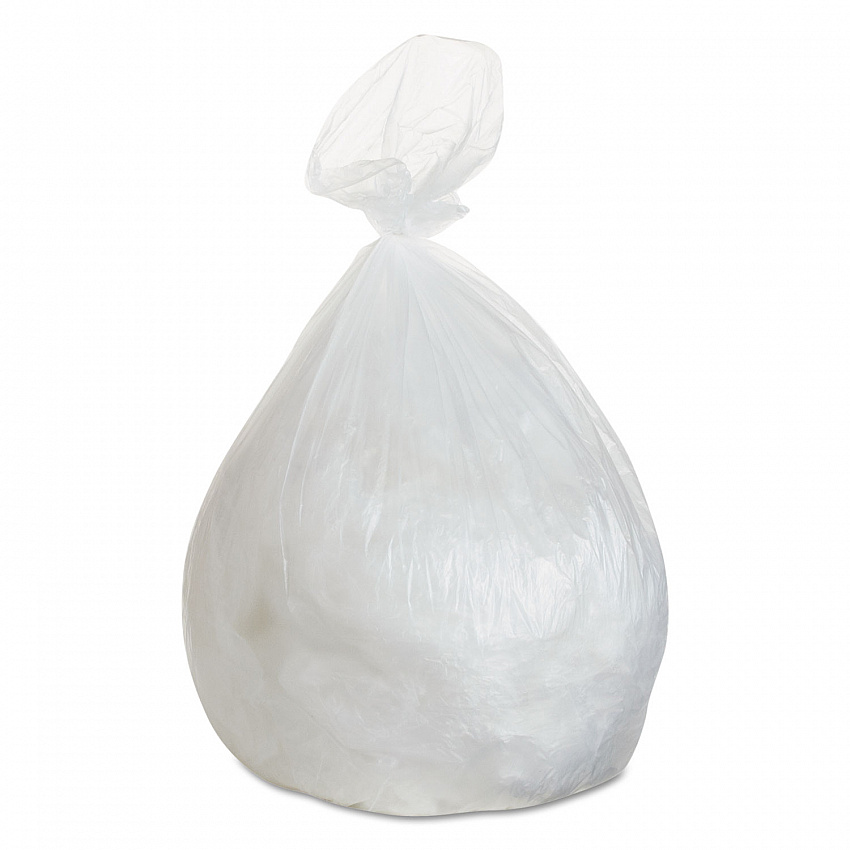 High-Density Can Liners, 56 gal, 13 mic, 43" x 46", Natural, Perforated Roll, 20 Bags/Roll, 10 Rolls/Carton (434616)