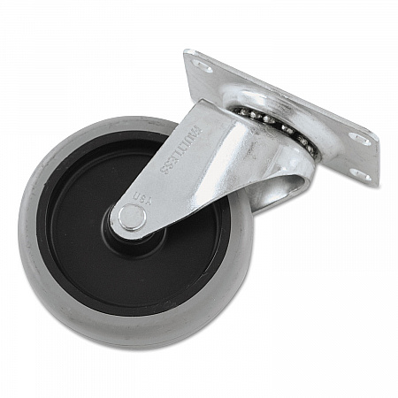 Non-Marking Plate Casters, Swivel Mount Plate, 4