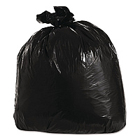 Low-Density Can Liners, 33 gal, 1.25 mil, 33" x 39", Black, Flat Pack, 100/Carton (ML3339H)