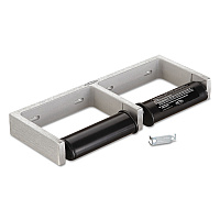 ClassicSeries Toilet Tissue Dispenser for Two Rolls, 12.5 x 4 86 x 1.5, Satin Finish Cast Aluminum (2740)