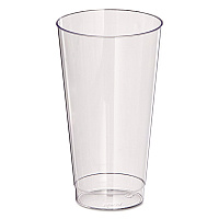 Comet Plastic Tumbler, Squat, 16 oz, Clear, 25/Pack, 20 Packs/Carton (T16)