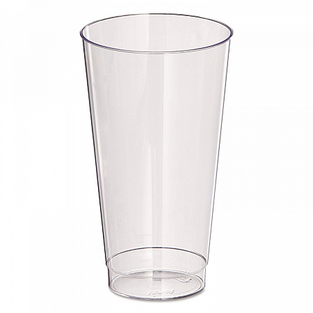 Comet Plastic Tumbler, Squat, 16 oz, Clear, 25/Pack, 20 Packs/Carton (T16)
