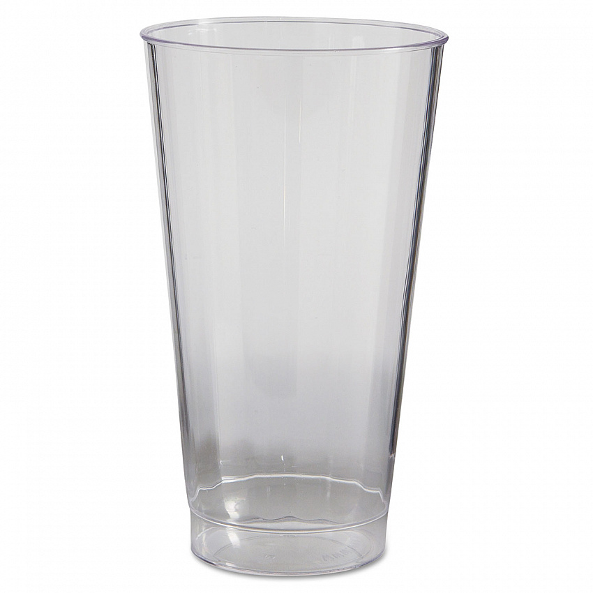 Classic Crystal Tumblers, 16 oz, Plastic, Clear, Fluted, Tall, 20/Pack, 12 Packs/Carton (CC16240)