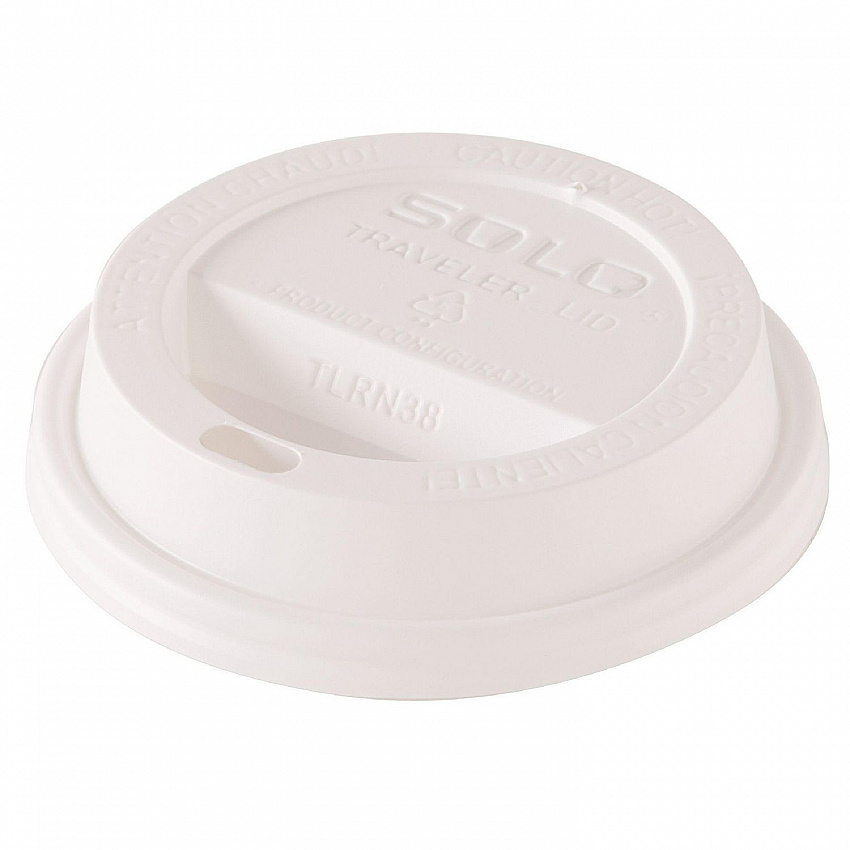 Traveler Dome Hot Cup Lid, Fits 8 oz Hot Cups, Plastic, White, 100/Pack, 10 Packs/Carton (TL38R2)