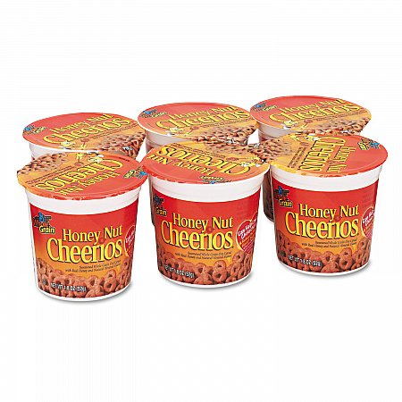Honey Nut Cheerios Cereal, Single-Serve 1.8 oz Cup, 6/Box (SN13898)
