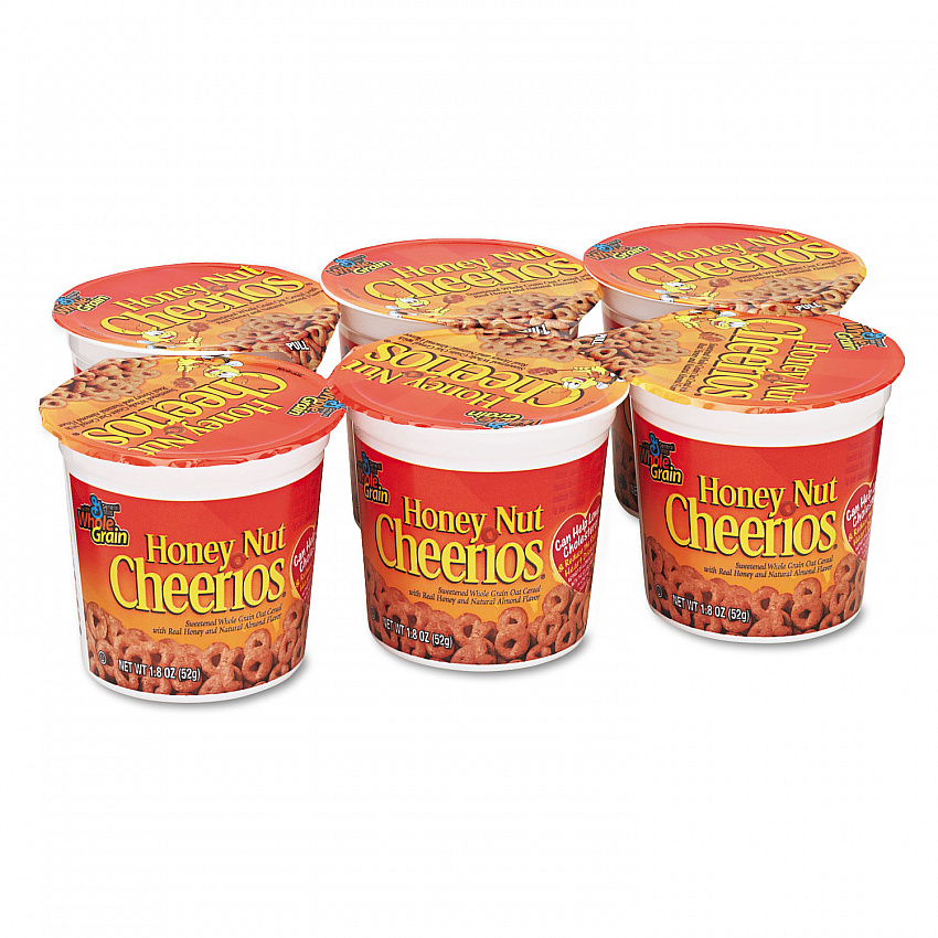 Honey Nut Cheerios Cereal, Single-Serve 1.8 oz Cup, 6/Box (SN13898)