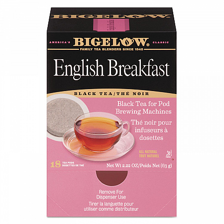 English Breakfast Tea Pods, 1.90 oz, 18/Box (009906)