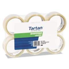 Tartan 3710 Packaging Tape, 3" Core, 1.88" x 54.6 yds, Clear, 6/Pack (37106PK)