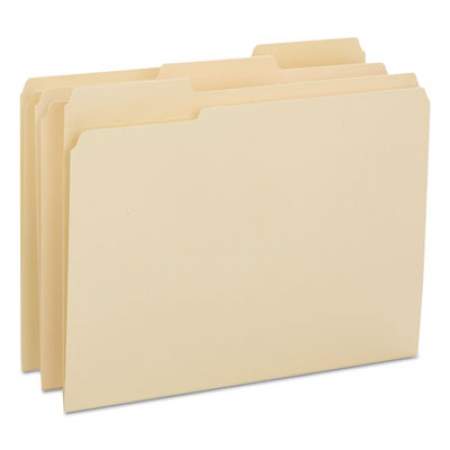 Smead Reinforced Tab Manila File Folders, 1/3-Cut Tabs, Letter Size, 14 pt. Manila, 100/Box (10434)
