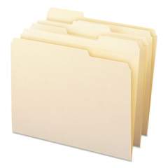 Smead WaterShed Top Tab File Folders, 1/3-Cut Tabs, Letter Size, Manila, 100/Box (10314)