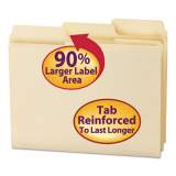 Smead SuperTab Reinforced Guide Height Top Tab Folders, 1/3-Cut Tabs, Letter Size, 11 pt. Manila, 100/Box (10395)
