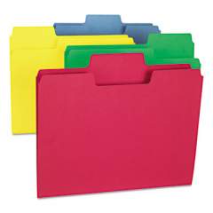 Smead Six-Section Pressboard Top Tab Classification Folders with SafeSHIELD Fasteners, 2 Dividers, Legal Size, Dark Blue, 10/Box (19035)