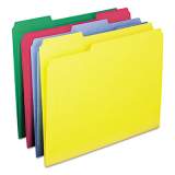 Smead WaterShed/CutLess File Folders, 1/3-Cut Tabs, Letter Size, Assorted, 100/Box (11951)